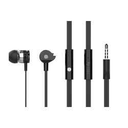 Auricolari techly in-ear con microfono nero