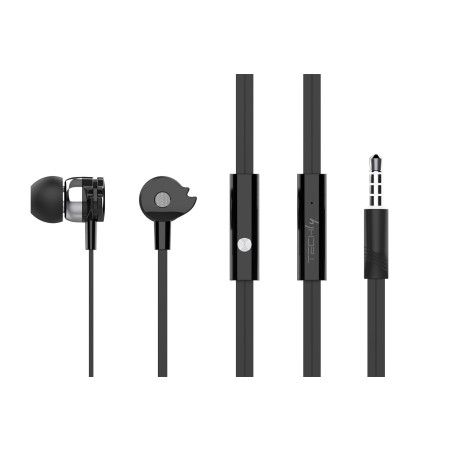 Auricolari techly in-ear con microfono nero