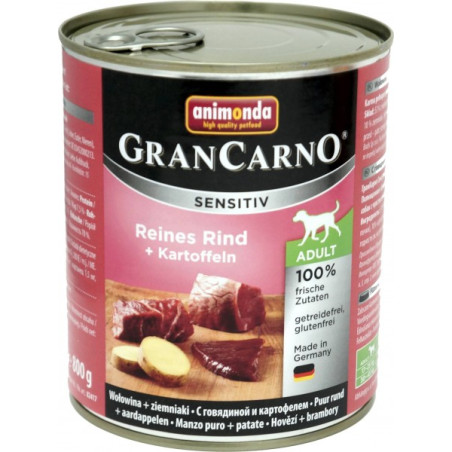 Cibo umido per cani animonda grancarno adult con manzo + patate 800g