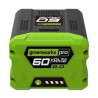 Batteria greenworks g60b2 2.0ah 60v nero/verde [pro g60b2]