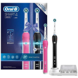 Spazzolino elettrico braun oral-b slim 4900 nero/rosa [4210201396345]