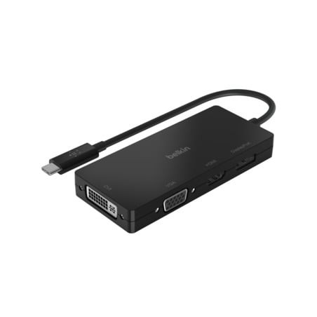 Adattatore video belkin usb-c a 4 porte (hdmi/vga/displayport/dvi)/nero