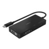 Adattatore video belkin usb-c a 4 porte (hdmi/vga/displayport/dvi)/nero