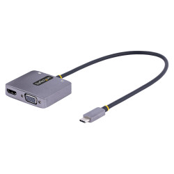 Adattatore multiporta usb-c/vga/hdmi 4k 60hz grigio [122-usbc-hdmi-4k-vga]