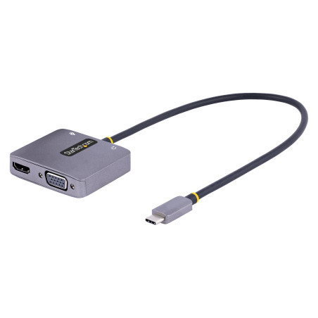 Adattatore multiporta usb-c/vga/hdmi 4k 60hz grigio [122-usbc-hdmi-4k-vga]