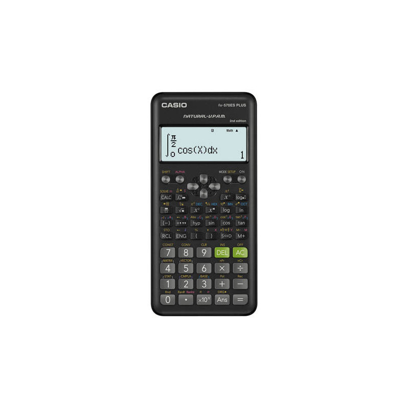 Calcolatrice scientifica casio 77x162x14 mm nero [fx570esplus2]