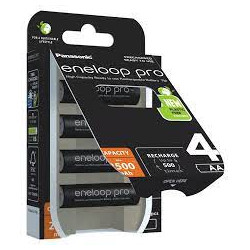 Batterie ricaricabili panasonic eneloop pro bk-3hcde/4be aa 2500mah
