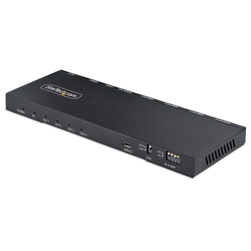 Splitter hdmi startech.com 4k 4porte nero [hdmi-splitter-44k60s]
