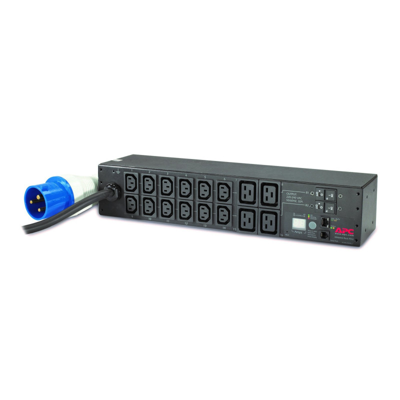 Rack pdu apc 2u/16 presa/32a/7680w/nero [ap7822b]