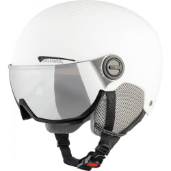 Casco da scii alpina arber visor q-lite 54-58 bianco opaco