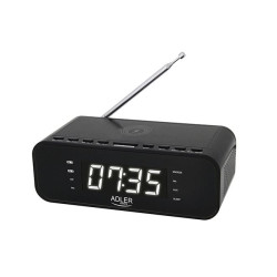 Radiosveglia adler ad1192b con caricabatterie wireless nero [ubadlrbad1192b0]