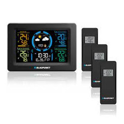 Stazione meteorologica blaupunkt a 3 sensori con lcd ws40bk [rtvblws005]