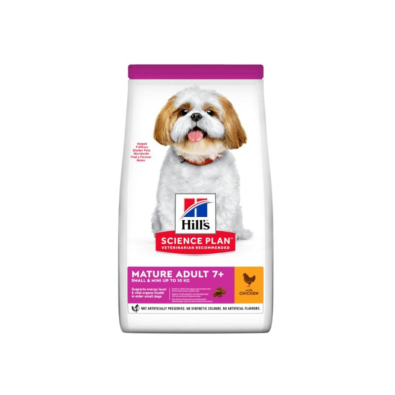 Cibo secco per cani hill's mature small/mini pollo 1.5kg