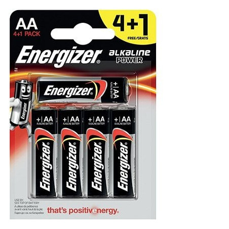 Batteria energizer power lr6 alcaline aa 1.5v 5pz [e300483503]
