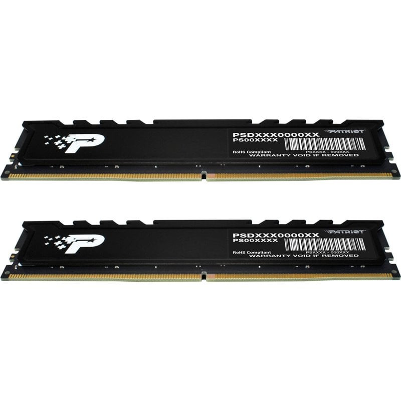 Ram dimm ddr5 2x16gb patriot signature premium 5600mhz nero [psp532g5600kh1]