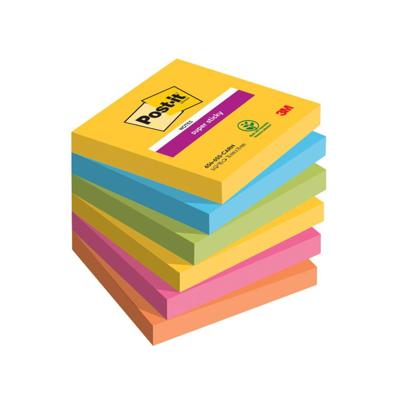Blocco adesivo post-it quadrato 76x76mm 90 fogli multicolore