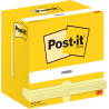 Blocco adesivo post-it notes a righe 76x127mm 12x100fogli giallo