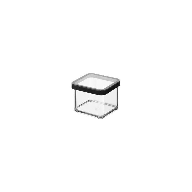 Contenitori per alimenti rotho loft con coperchio 0.5l plastica trasparente/nero