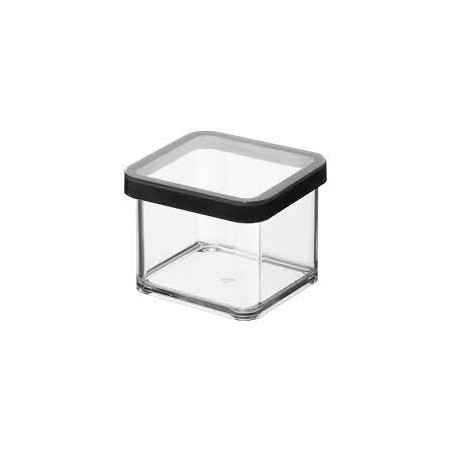 Contenitori per alimenti rotho loft con coperchio 0.5l plastica trasparente/nero