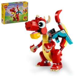 Gioco da costruzione lego il drago rosso multicolore 149pz [31145]