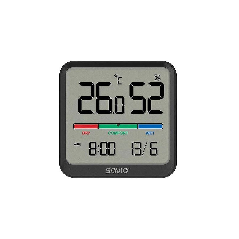 Sensore di temperatura/umidita' savio ct-01/b interno nero