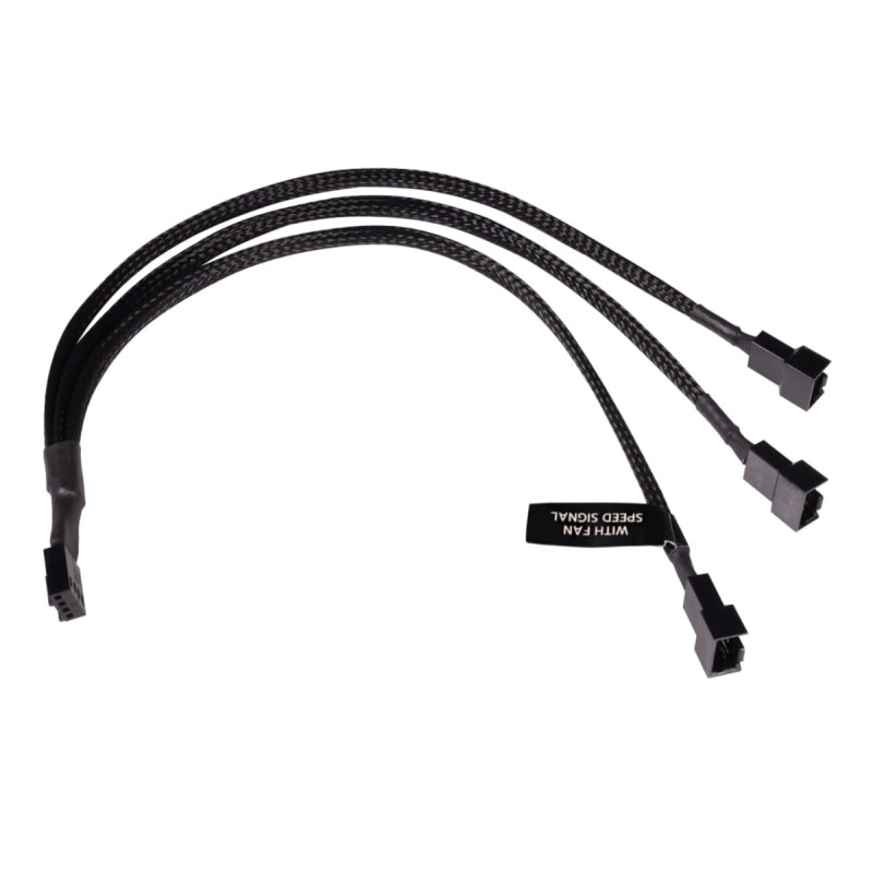 Cavo alphacool splitter y 4pin a 3x4pin 30cm nero [18680]