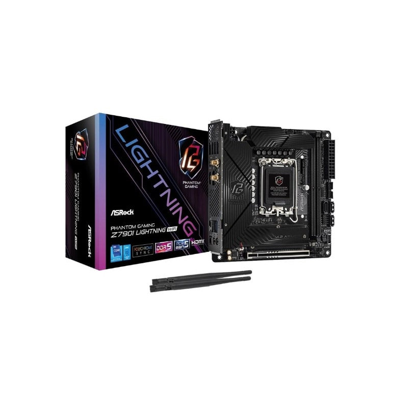 Scheda madre intel asrock z790i 1700 mini-itx ddr5 [z790i lightning
