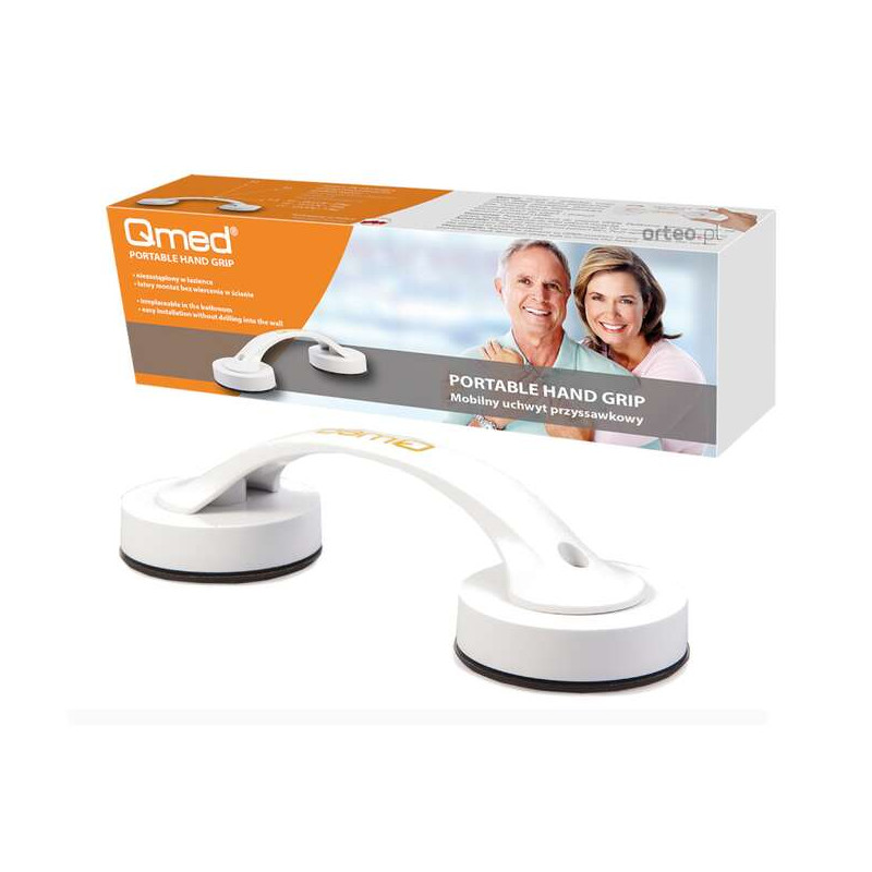 Supporto qmed da bagno con ventose 20cm con certificato medico bianco