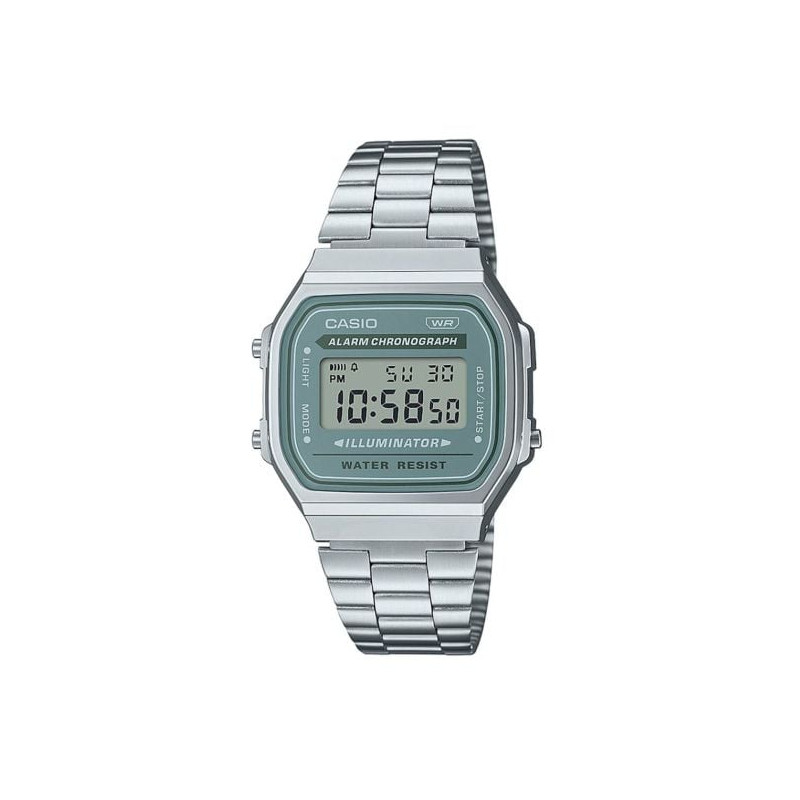 Orologio casio vintage a168wa 3ayes 36mm in acciaio inossidabile