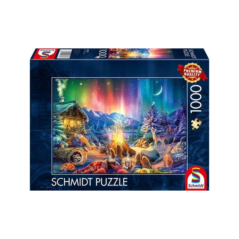 Puzzle schmidt spiele 59787 fuoco da campo sotto le stelle 1000pz
