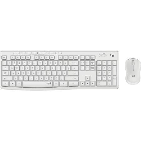 Set tastiera logitech mk295 mouse wireless combo bianco [920-009821]