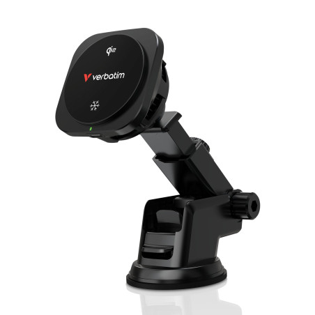 Supporto da auto verbatim con ricarica wireless 15w nero [31861]