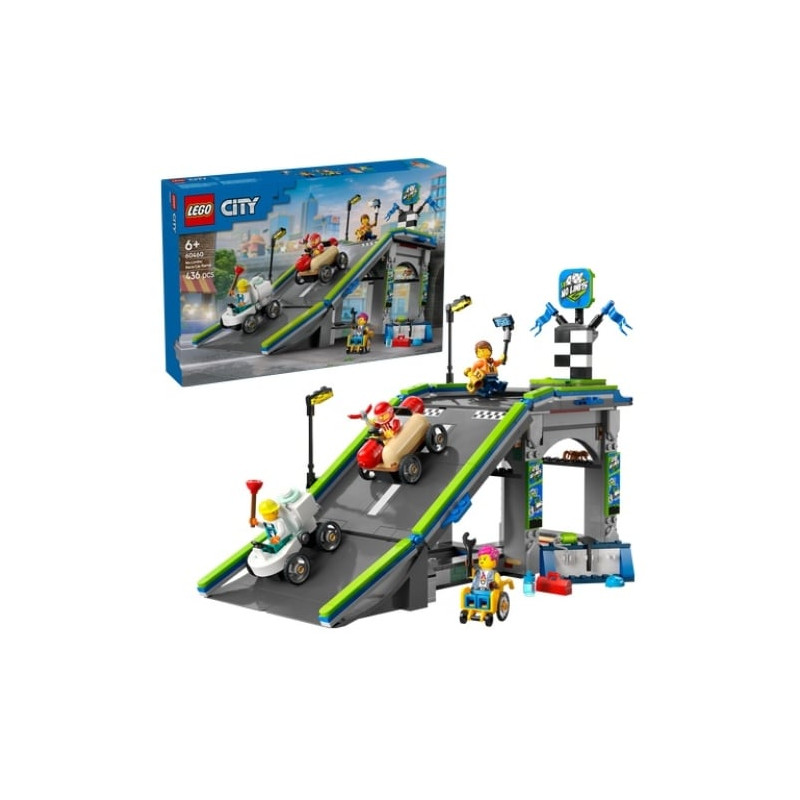 Lego city zero limiti rampa per auto da corsa multicolore [60460]