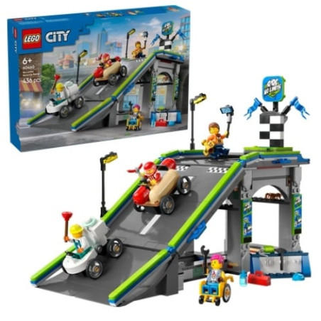 Lego city zero limiti rampa per auto da corsa multicolore [60460]