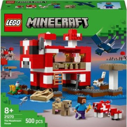 Lego minecraft la casa dei funghi multicolore 500pz [21270]