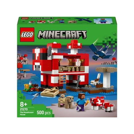 Lego minecraft la casa dei funghi multicolore 500pz [21270]