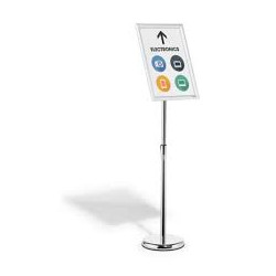 Espositore da pavimento durable cornice a scatto a4 argento [4798-23]