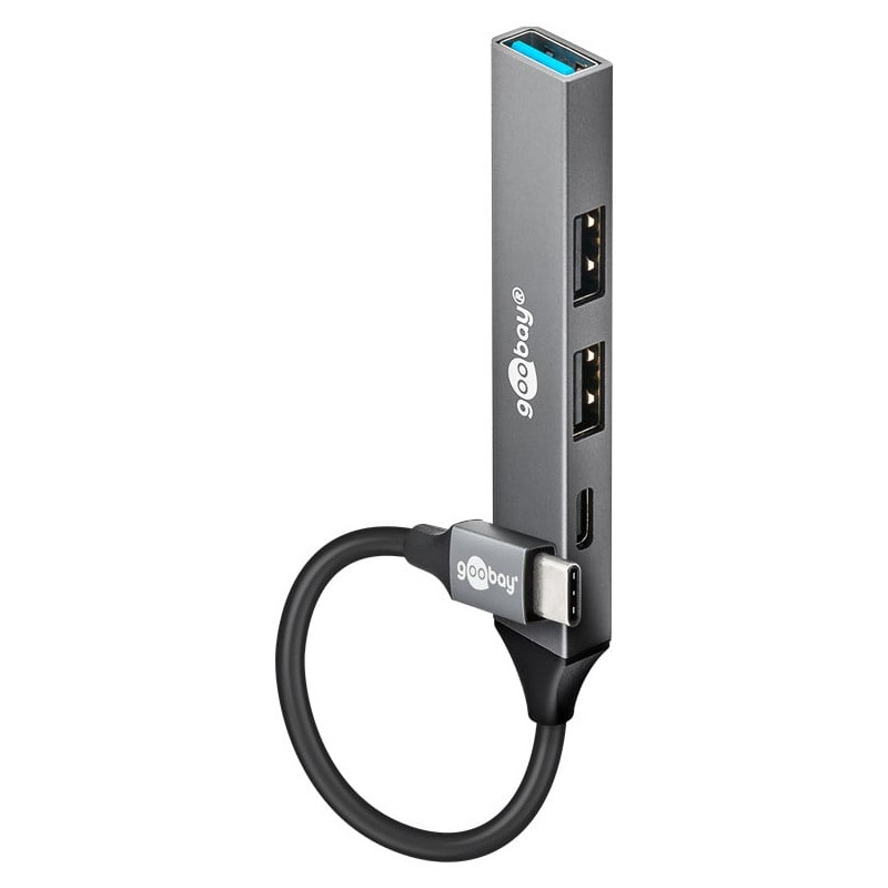 Hub usb goobay slim 4-porte usb-c usb-a usb 3.2 gen1
