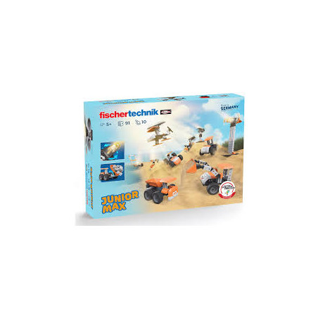 Set di costruzioni fischertechnik junior max 10 modelli arancione/grigio/nero