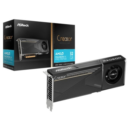 Scheda video amd asrock radeon ai pro r9700 creator 32gb gddr6 256bit
