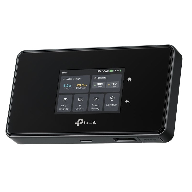 Router mobile tp-link m8550 eu 5g fino a 3.4gbps wifi 6e nero