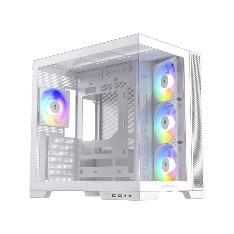 Case silentware view a-rgb midi-tower atx bianco [viewwhite]