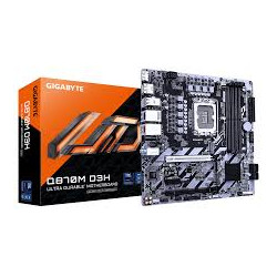 Scheda madre intel gigabyte q870m d3h 1851 microatx 4x ddr5 nero/argento