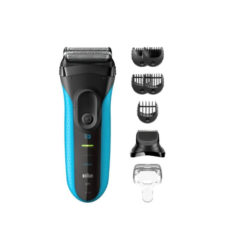 Rasoio elettrico braun close and comfortable shave blu/nero [3010bt]