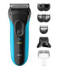 Rasoio elettrico braun close and comfortable shave blu/nero [3010bt]