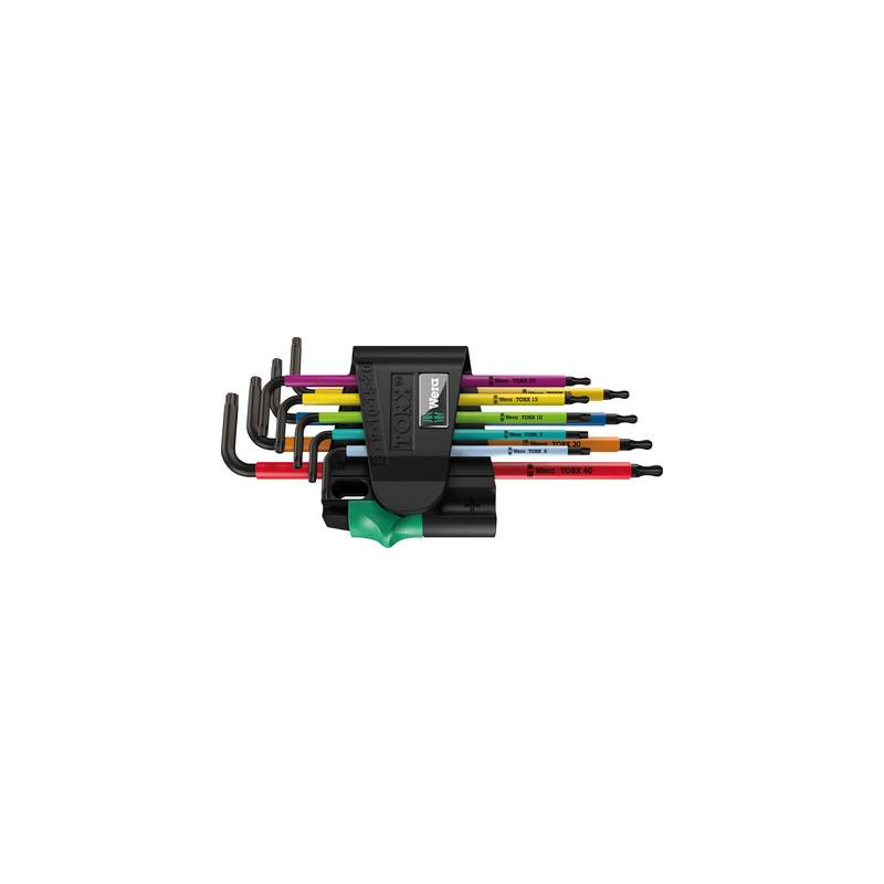 Kit di chiavi a brugola torx interno, torx bo 9 parti wera 967 spkl/9
