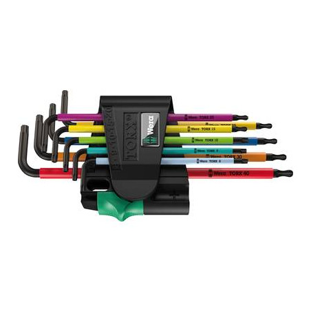 Kit di chiavi a brugola torx interno, torx bo 9 parti wera 967 spkl/9