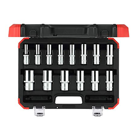 Chiavi a bussola gedore red 6kt 10-32mm 14pz rosso/nero [3300008]