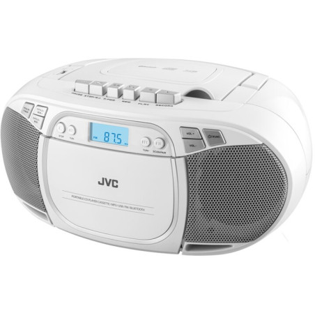 Radio cd jvc rce451w portatile bluetooth/usb/fm/aux/bianco [ubjvcrc00000002]