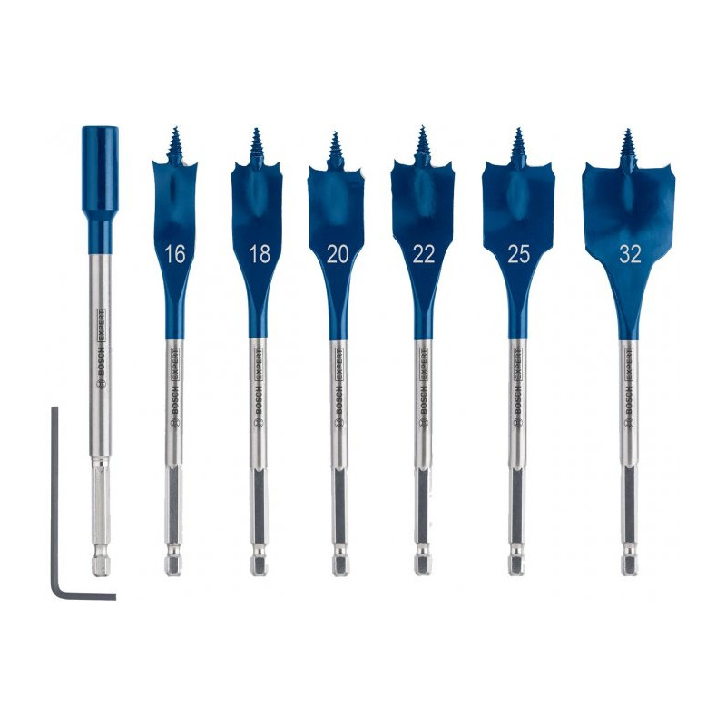 Set punte bosch expert selfcut speed spade per trapano 16/18/20/22/25/32mm